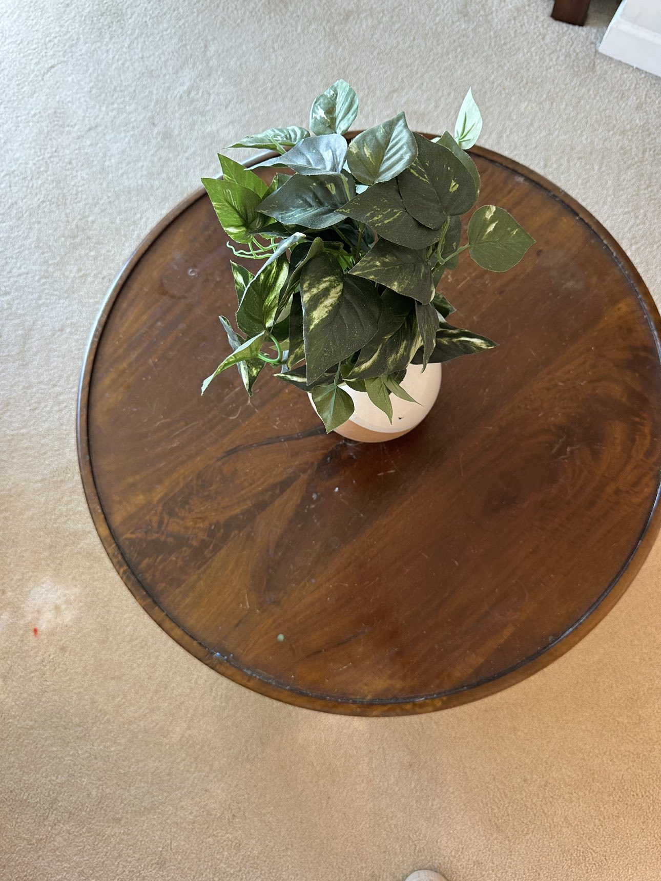 Hand crafted Wood Round Coffee Table - photo 2