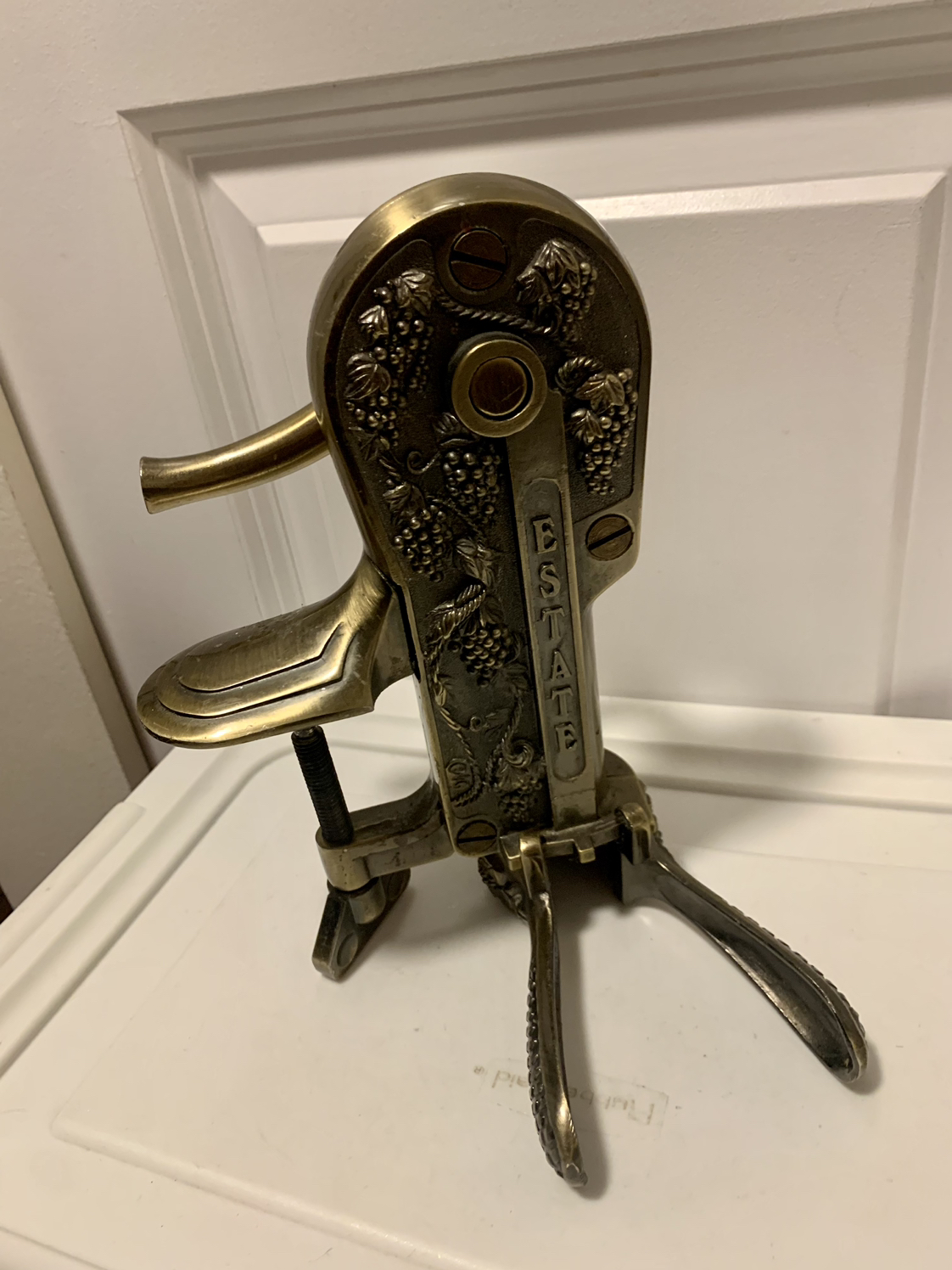 Rogers Estate Wine Bottle Opener Bar Mount Brass