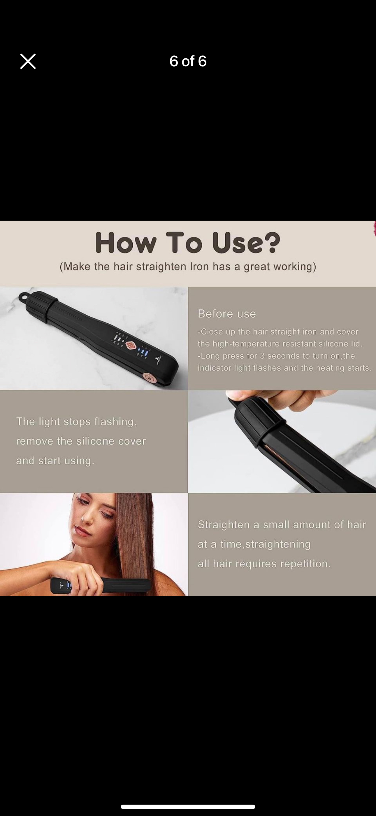 Cordless Hair Straightener and Curler 2 In 1, image indicator(6)