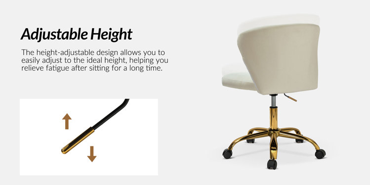 $225 Ergonomic Height-Adjustable Task Chair With Tufted Back image indicator(5)