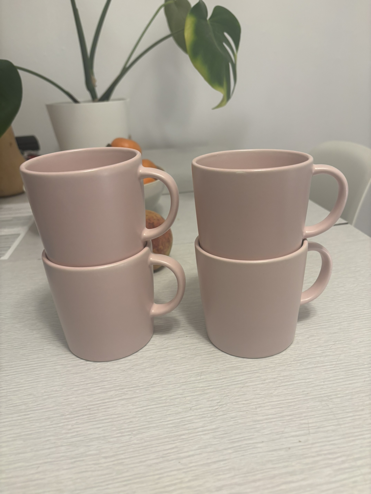 4 pink IKEA mugs (discontinued colour) thumbnail