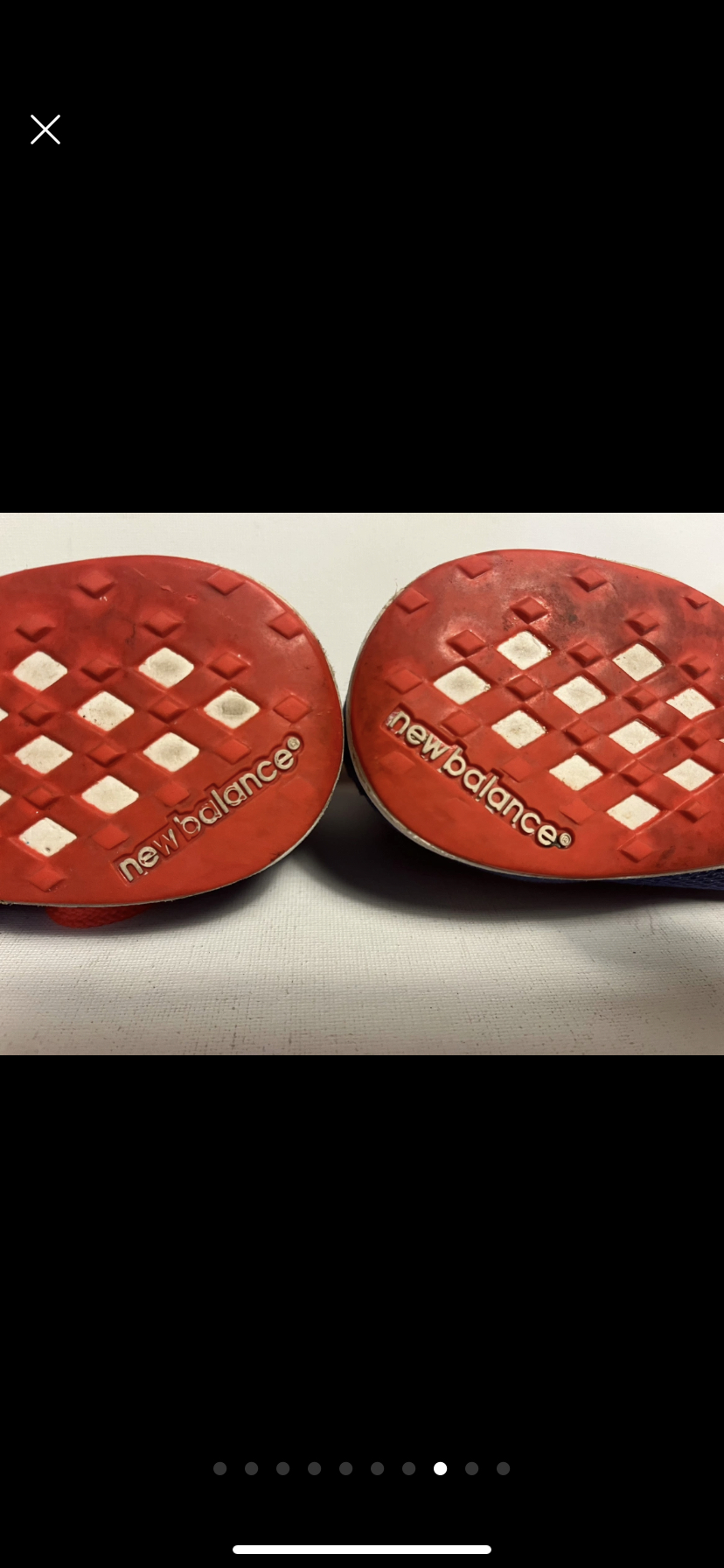 Blue and neon orange New Balance size 9 image indicator(9)