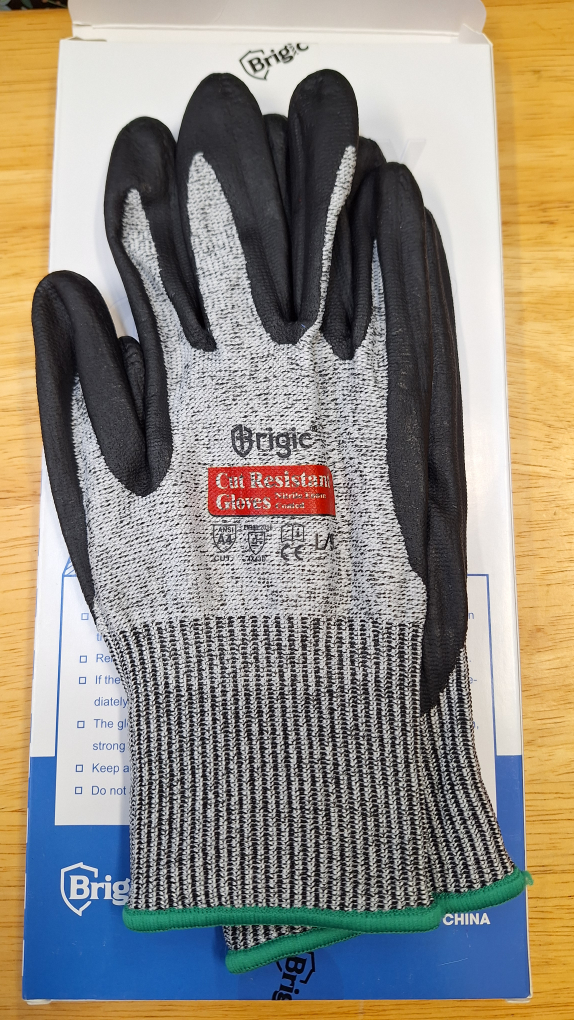 Brigic Level 5 Cut Resistant Gloves, Foam Nitrile Coating image indicator(7)