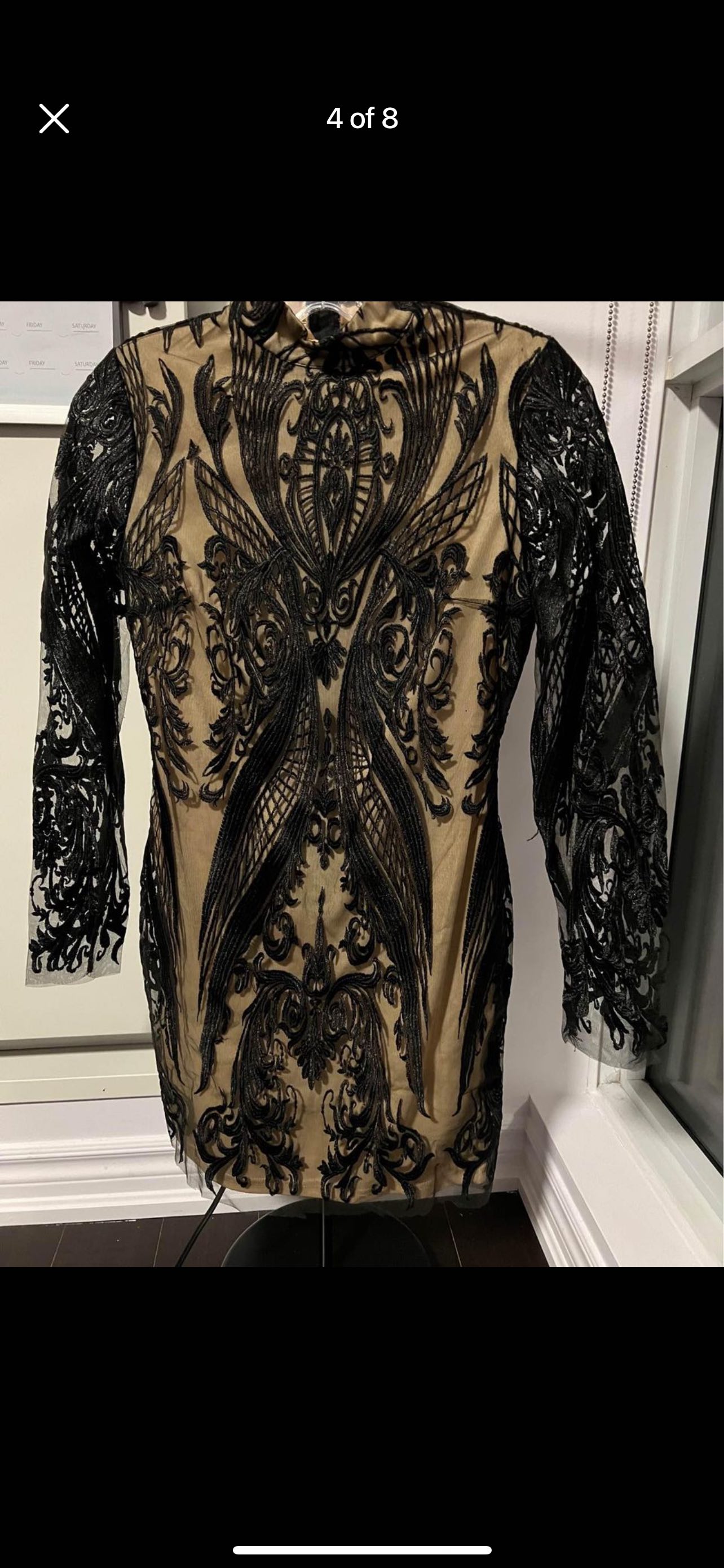 Honey black lace mini dress - cocktail dress image indicator(4)