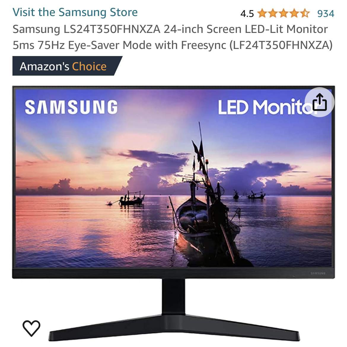 Samsung 24" monitor with box
