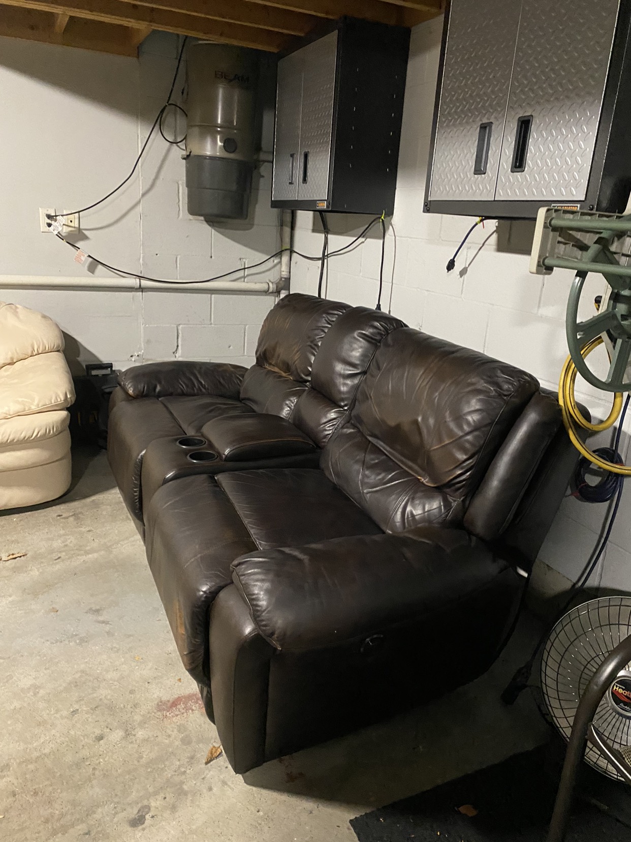Leather Recliner Loveseat Sofa - photo 2
