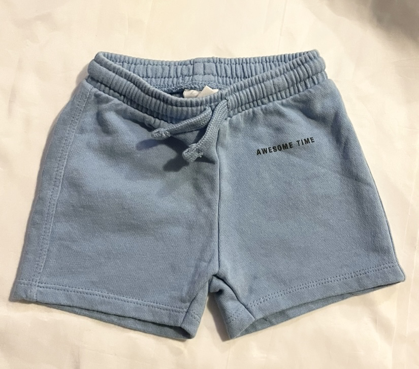 Sz 3-6 mths Zara boys shorts awesome believe everyday blue