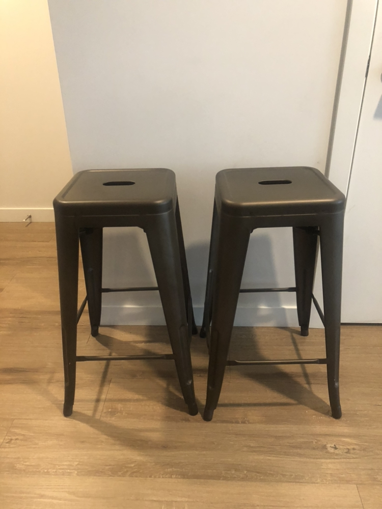 Structube HUDSON counter-height stools in Graphite (set of two) image indicator(2)