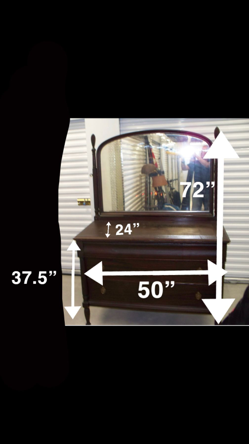 Vintage Antique Mahogany Dresser - photo 2