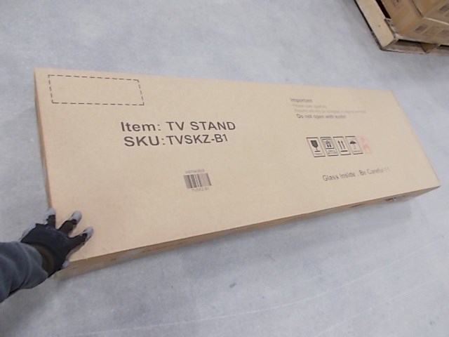 Modern Brown LED TV Stand with Storage Drawer - photo 4