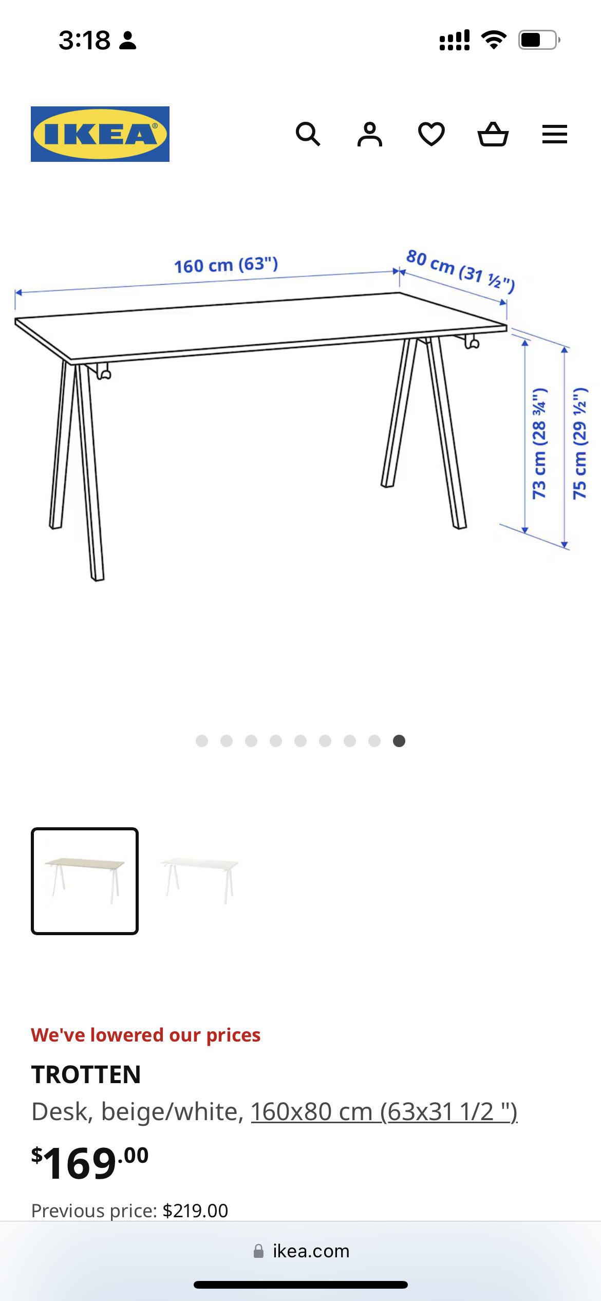 ikea TROTTEN desk(likely new)+chair - photo 5