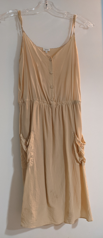 t babaton silk summer dress (beige) thumbnail