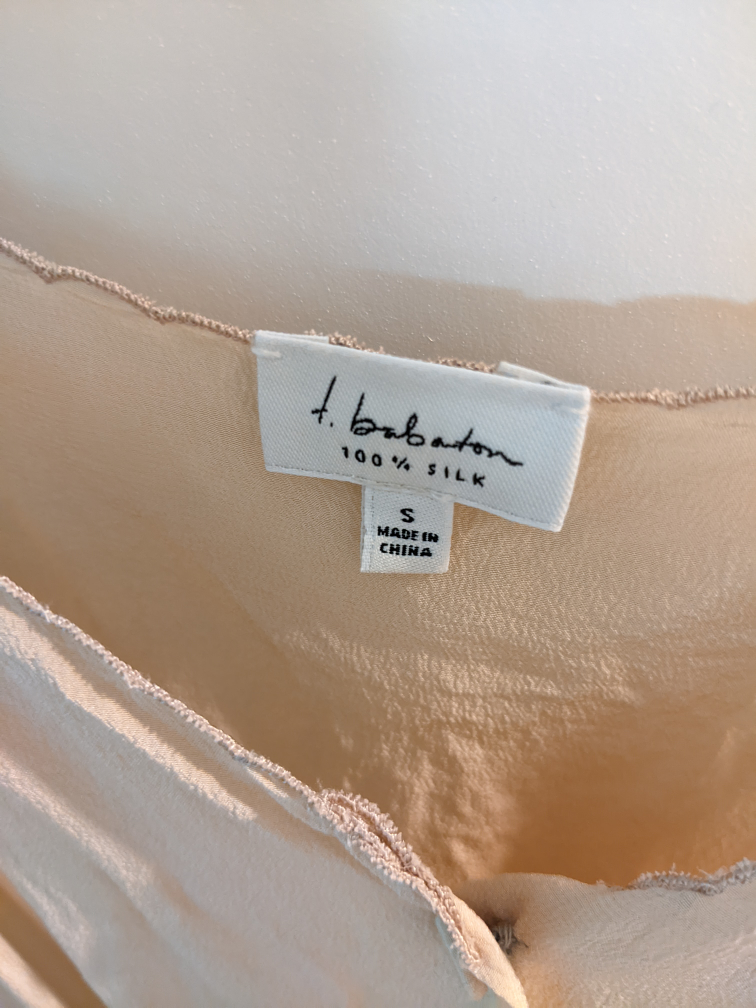 t babaton silk summer dress (beige) - photo 2