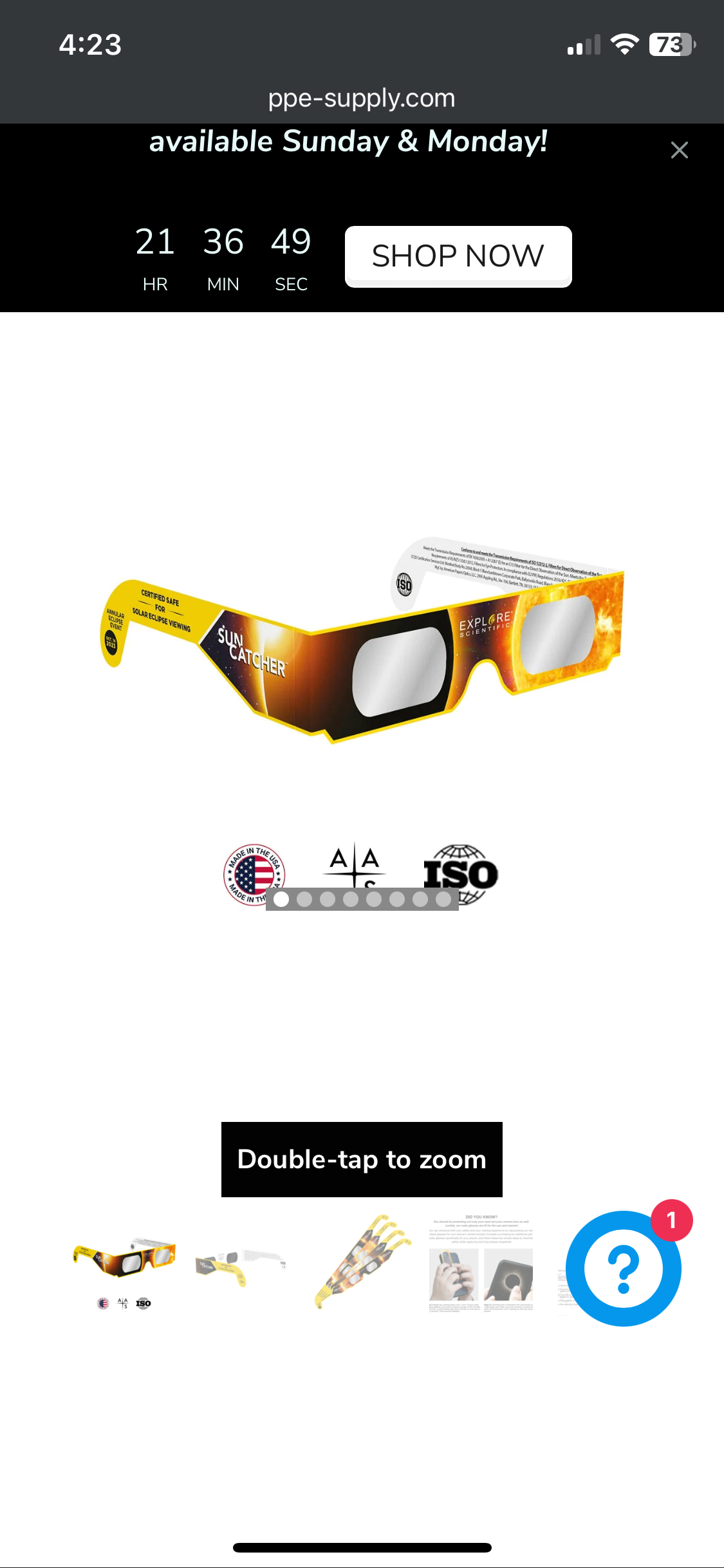 Wanted Eclipse glasses - 2 pairs