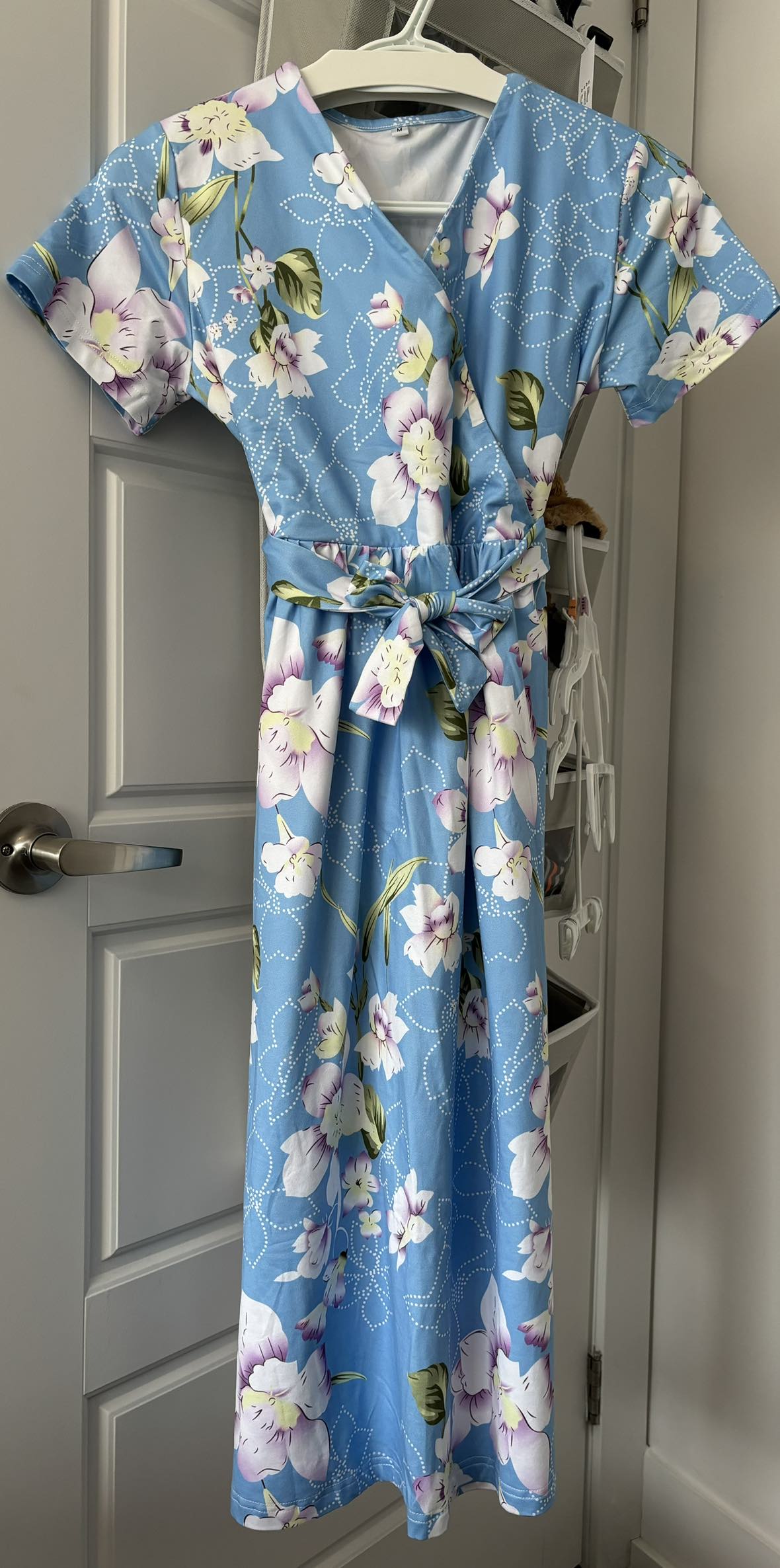 Maternity dress (light blue& floral) - photo 2