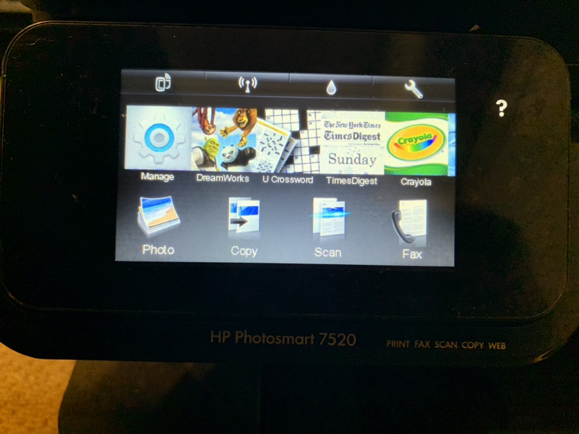 HP Photosmart 7520 e-All-in-One Printer series. image indicator(2)