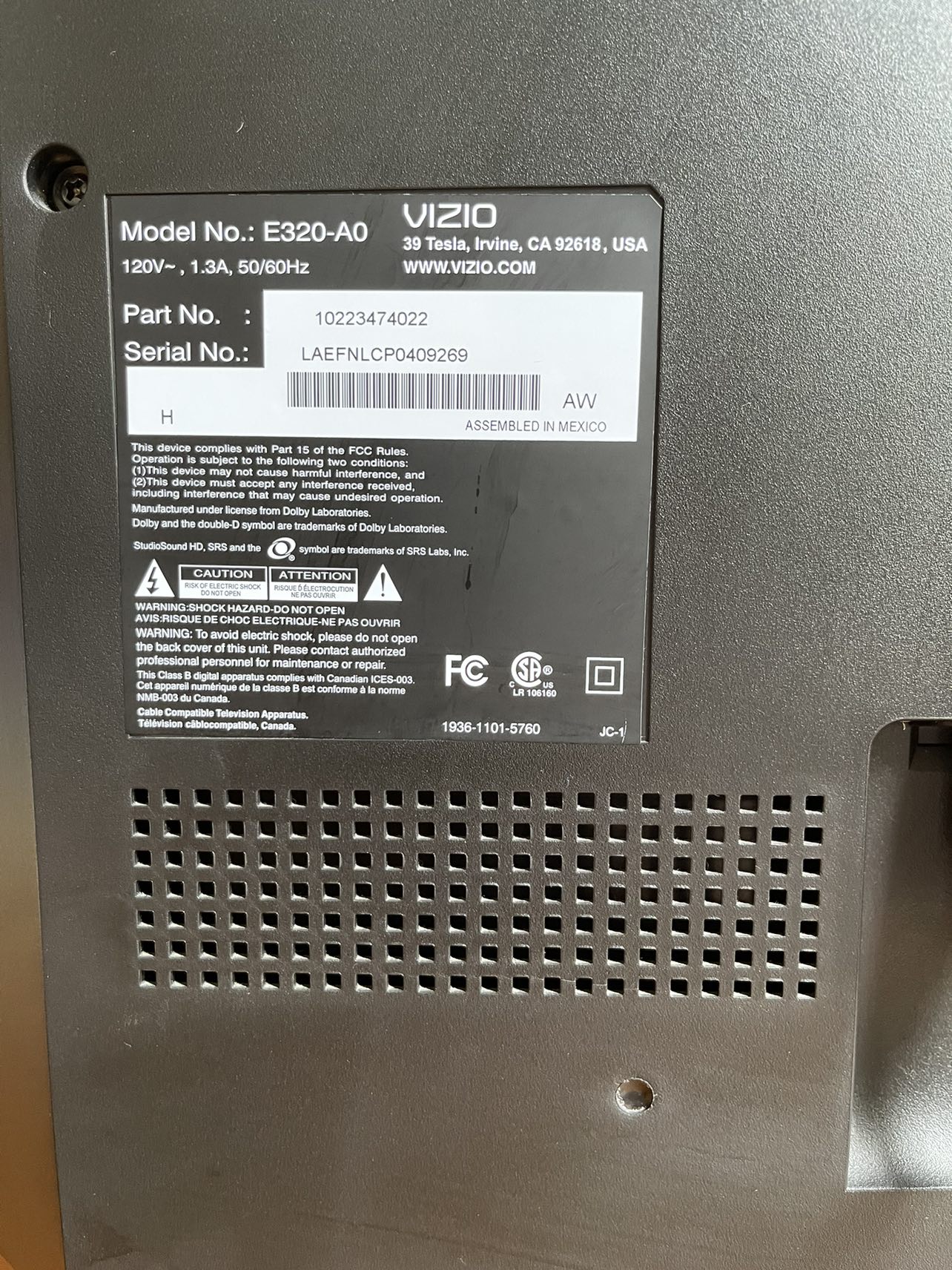 TV 32 inches Visio - photo 3