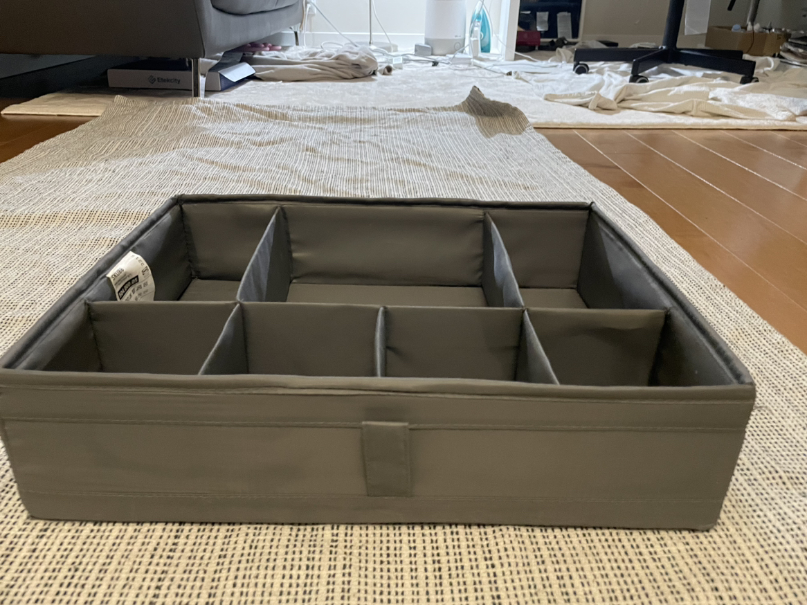 IKEA organizer box with compartments, dark gray - photo 2