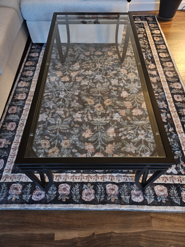 COFFEE TABLE (GLASS TOP & IRON FRAME) - photo 2