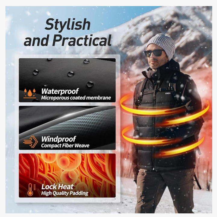 Heated Vest with 10000mAh Battery Pack Rechargeable image indicator(7)