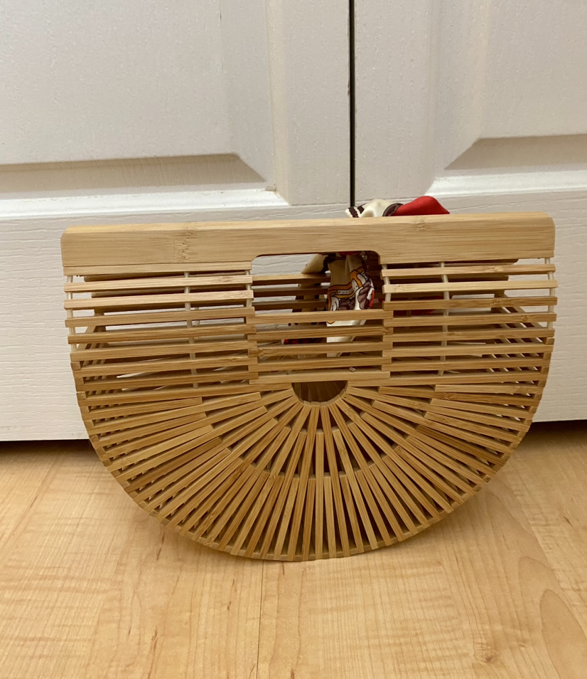 Bamboo tote bag with a scarf - photo 2