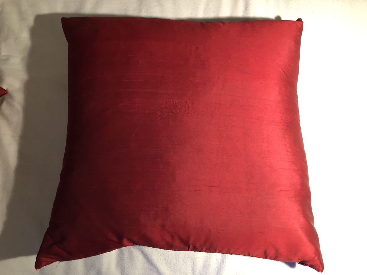 Red Silk Feather Cushions image indicator(4)