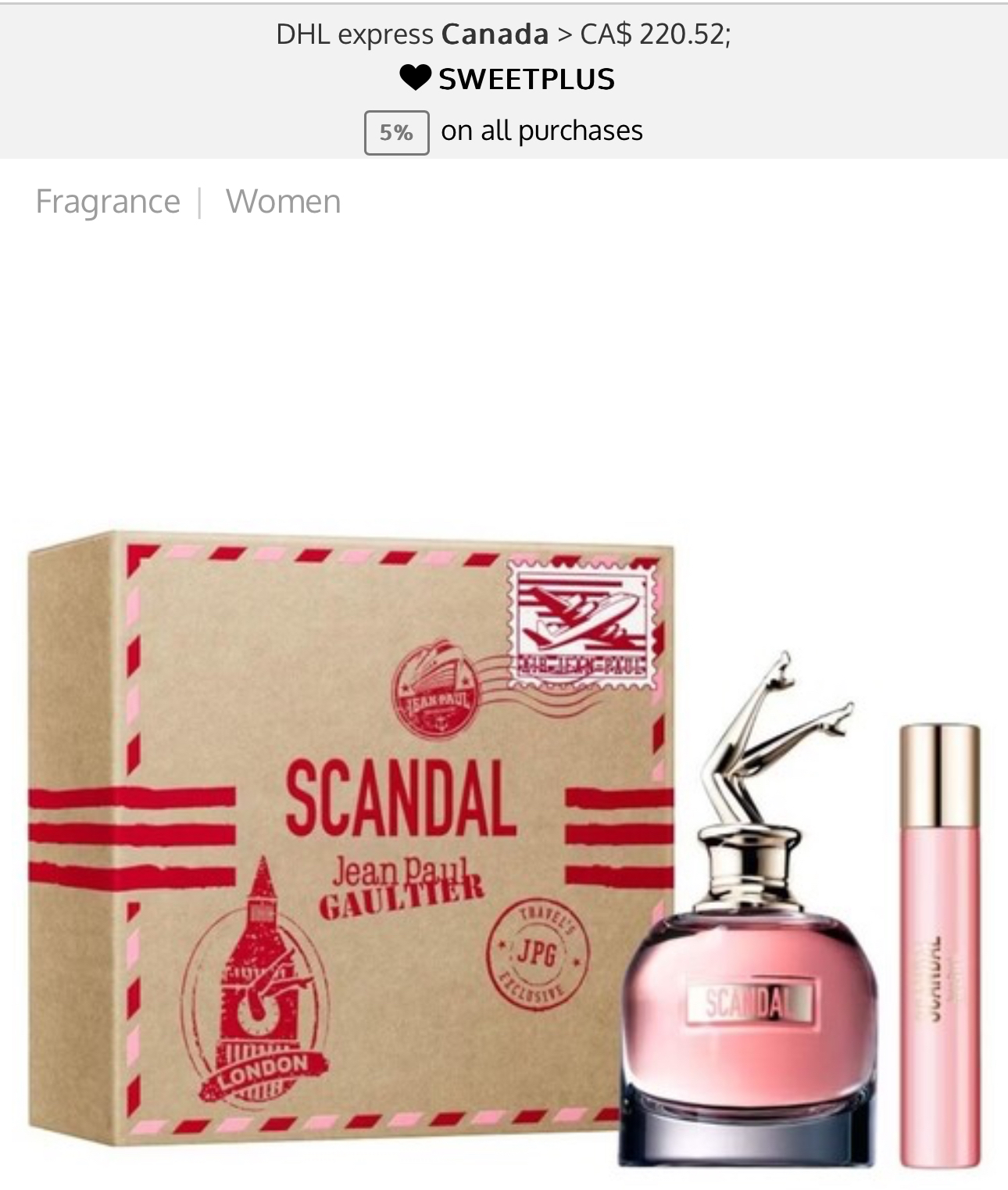 Scandal Eau de parfum 80ml + 20ml thumbnail