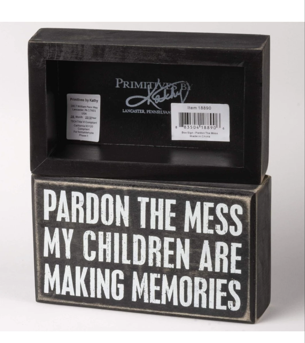 Pardon The Mess - Farmhouse Shelf Sitter Wall Sign image indicator(6)