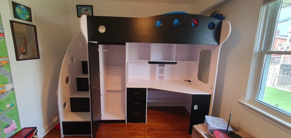 Twin bed with storage