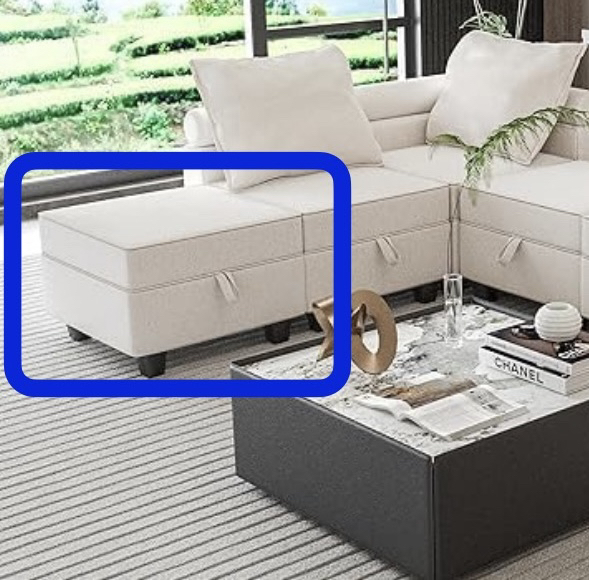 Willove Storage Ottoman in Light Beige