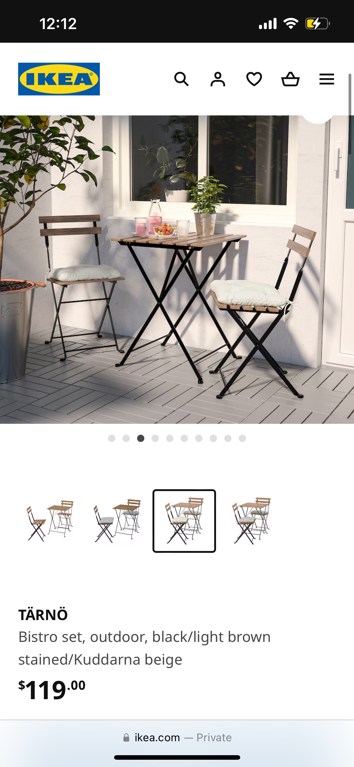 Ikea patio set - photo 5