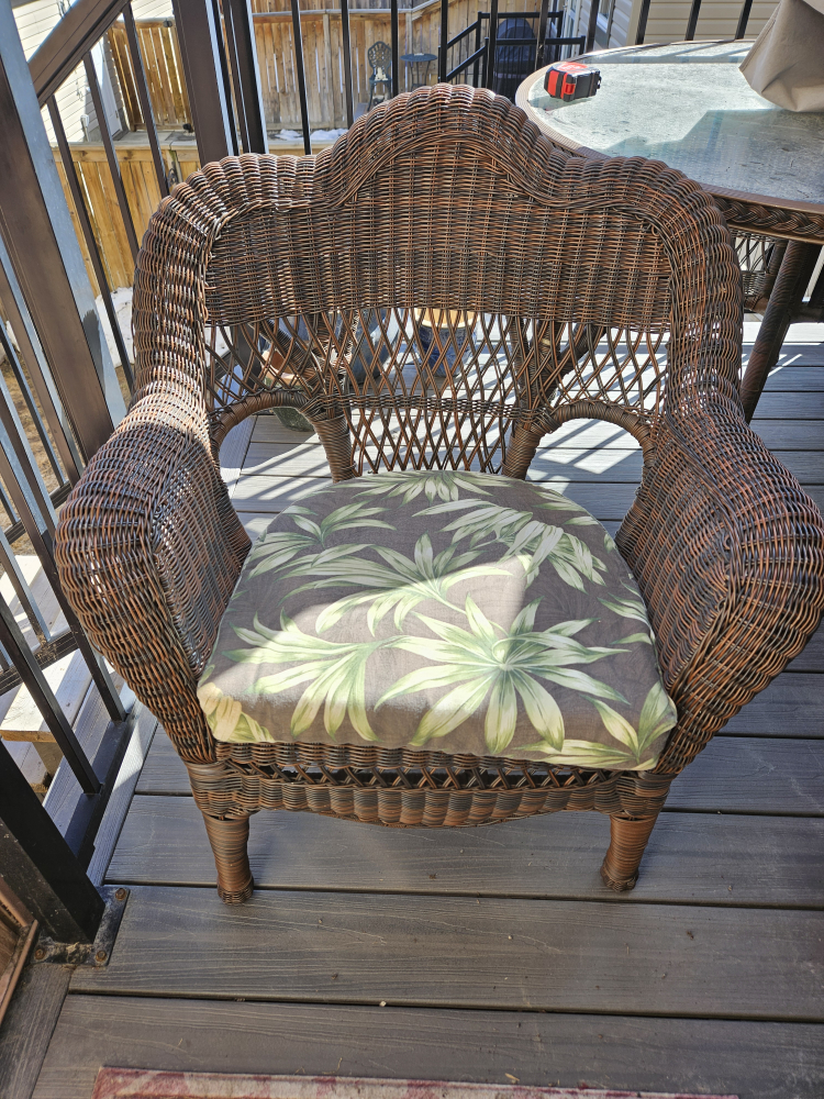 Wicker Chair  w/ Cushion