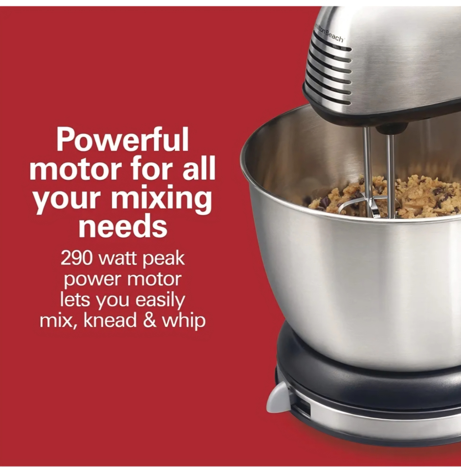 Hamilton Beach Classic Stand and Hand Mixer, 4 Quarts image indicator(3)