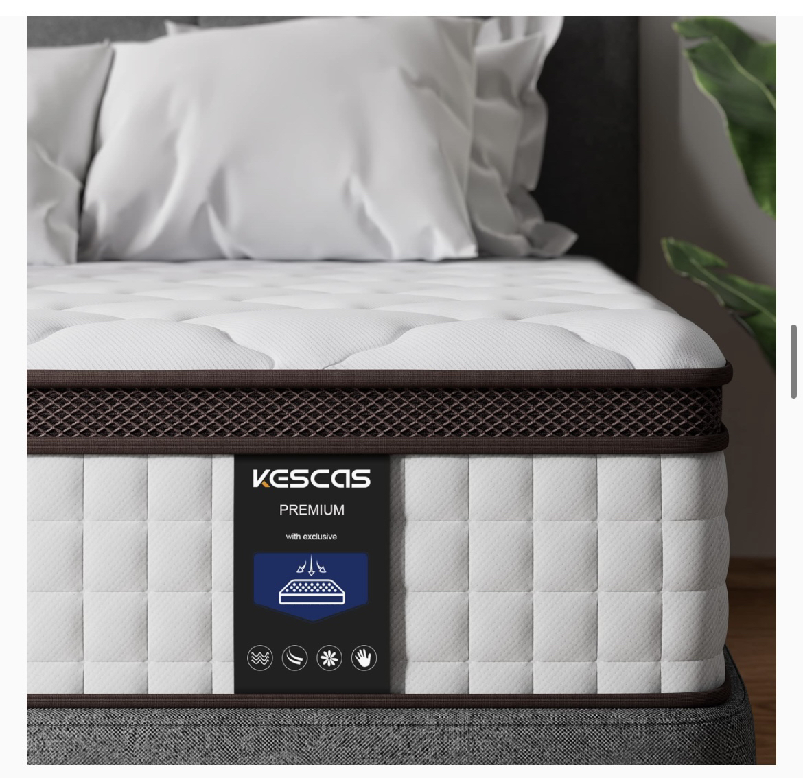 Double mattress with frame
