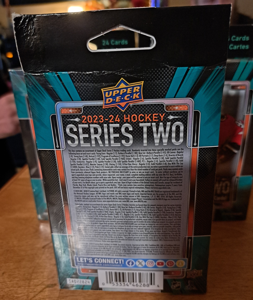 2023-24 Upper Deck Series 2 Hockey Hanger Box/Brand New - photo 3