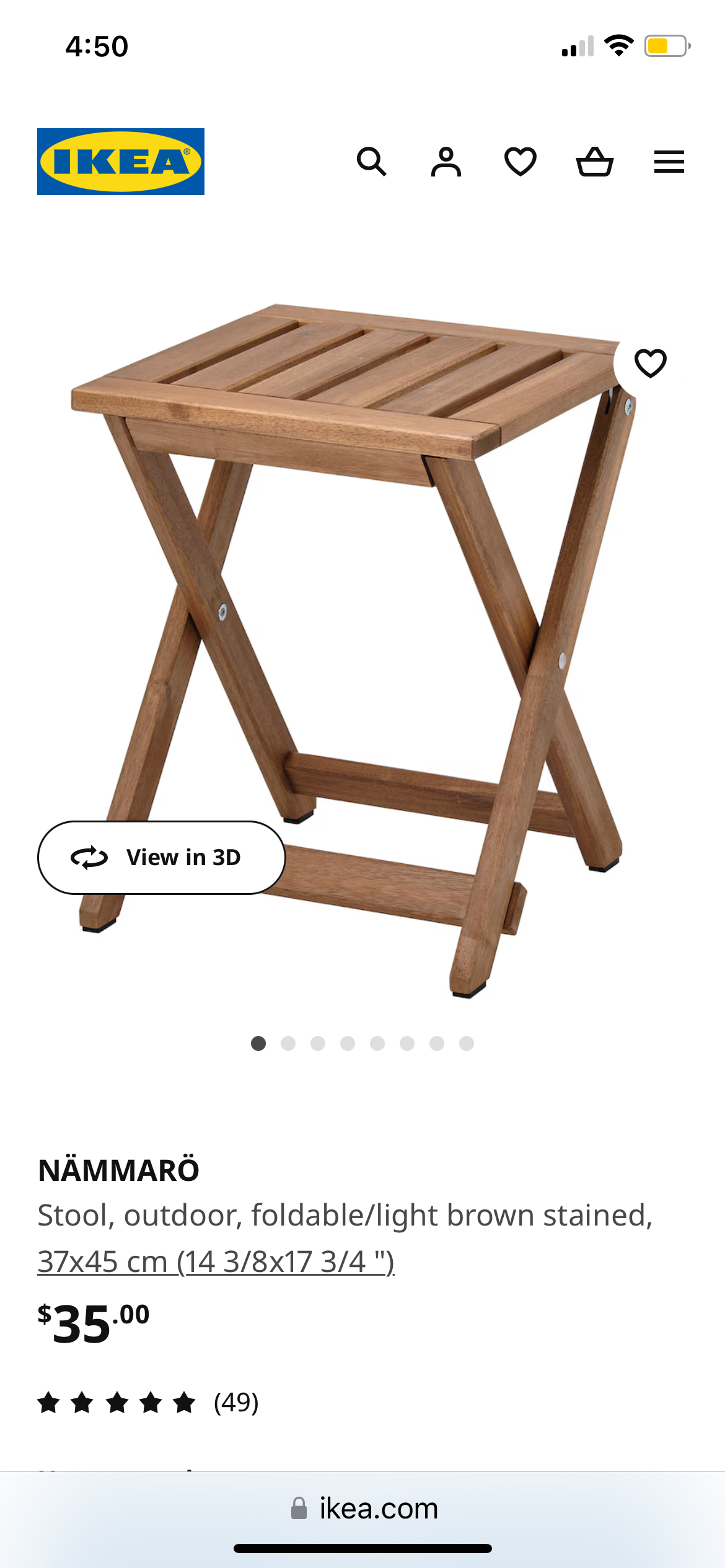Stool Outdoor Patio table Ikea NÄMMARÖ - photo 2