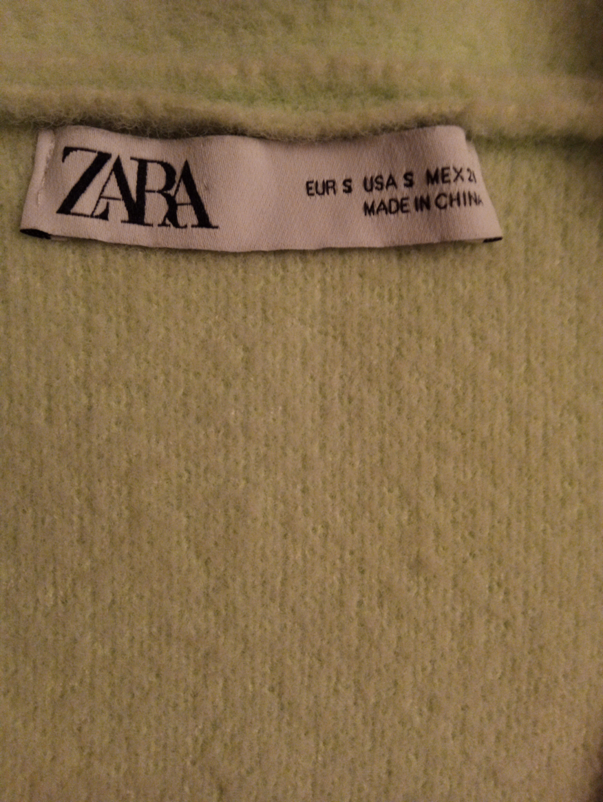 Zara Green Lime soft warm Cardigan - photo 3