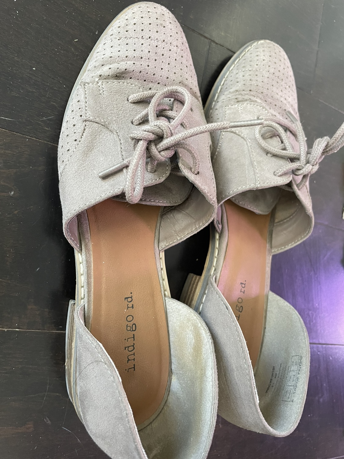 Beige suede oxfords - photo 2