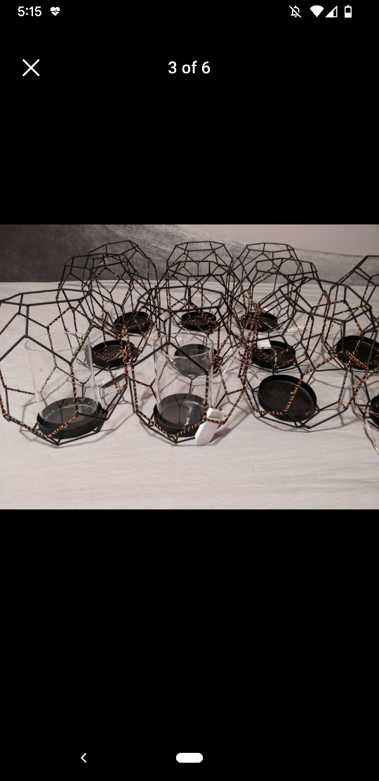 geometric candle holders - photo 3