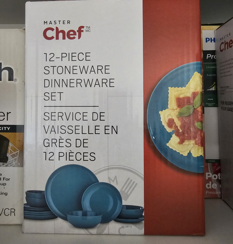 Master Chef 12 Piece Stoneware Dinnerware BRANDNEW image indicator(4)