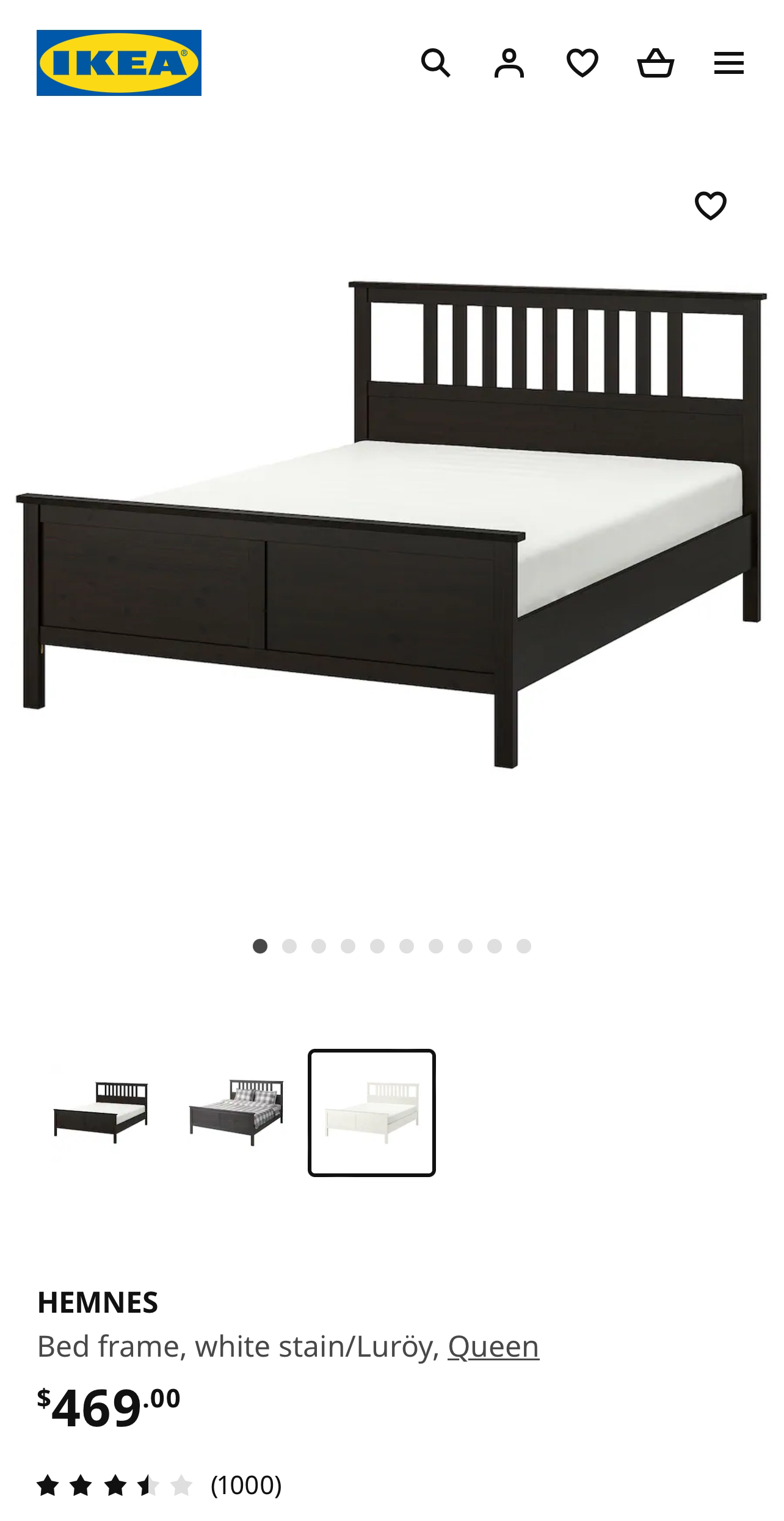Ikea HEMNES Queen size Bed - photo 5