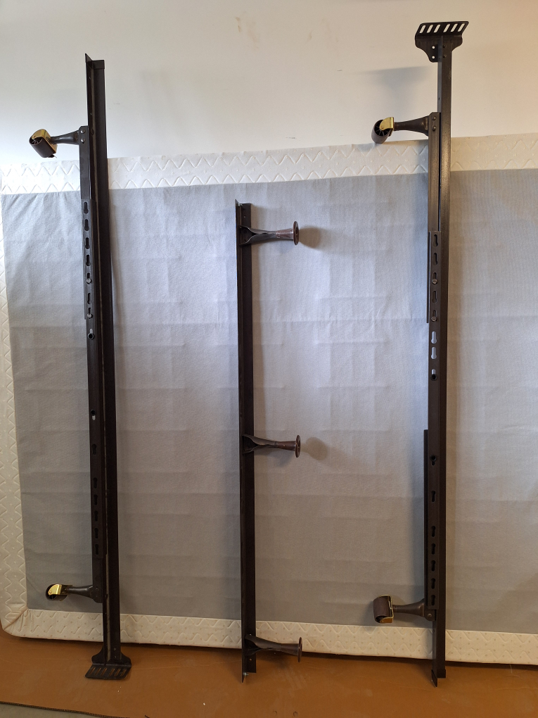 queen box spring and heavy duty steel frame with wheels