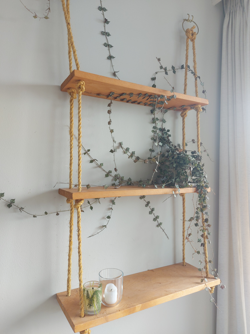 Wooden Rope shelf set - photo 3