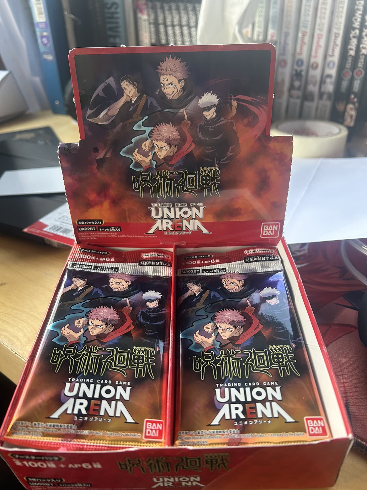 jujutsu kaisen union arena trading cards thumbnail