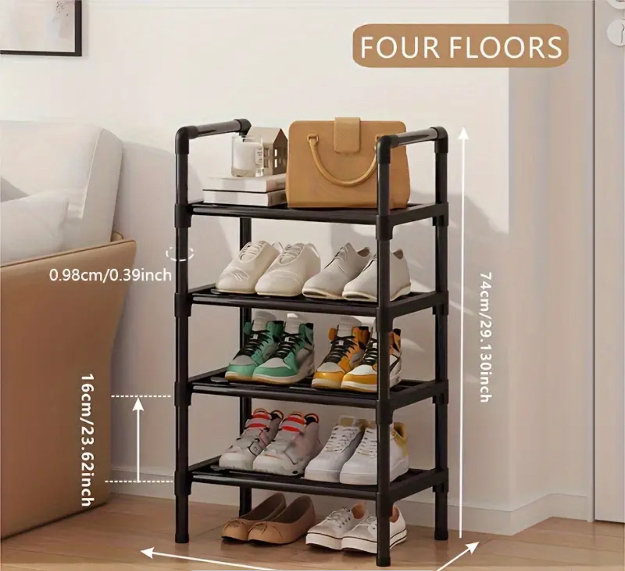 4 Tier Shoe Rack