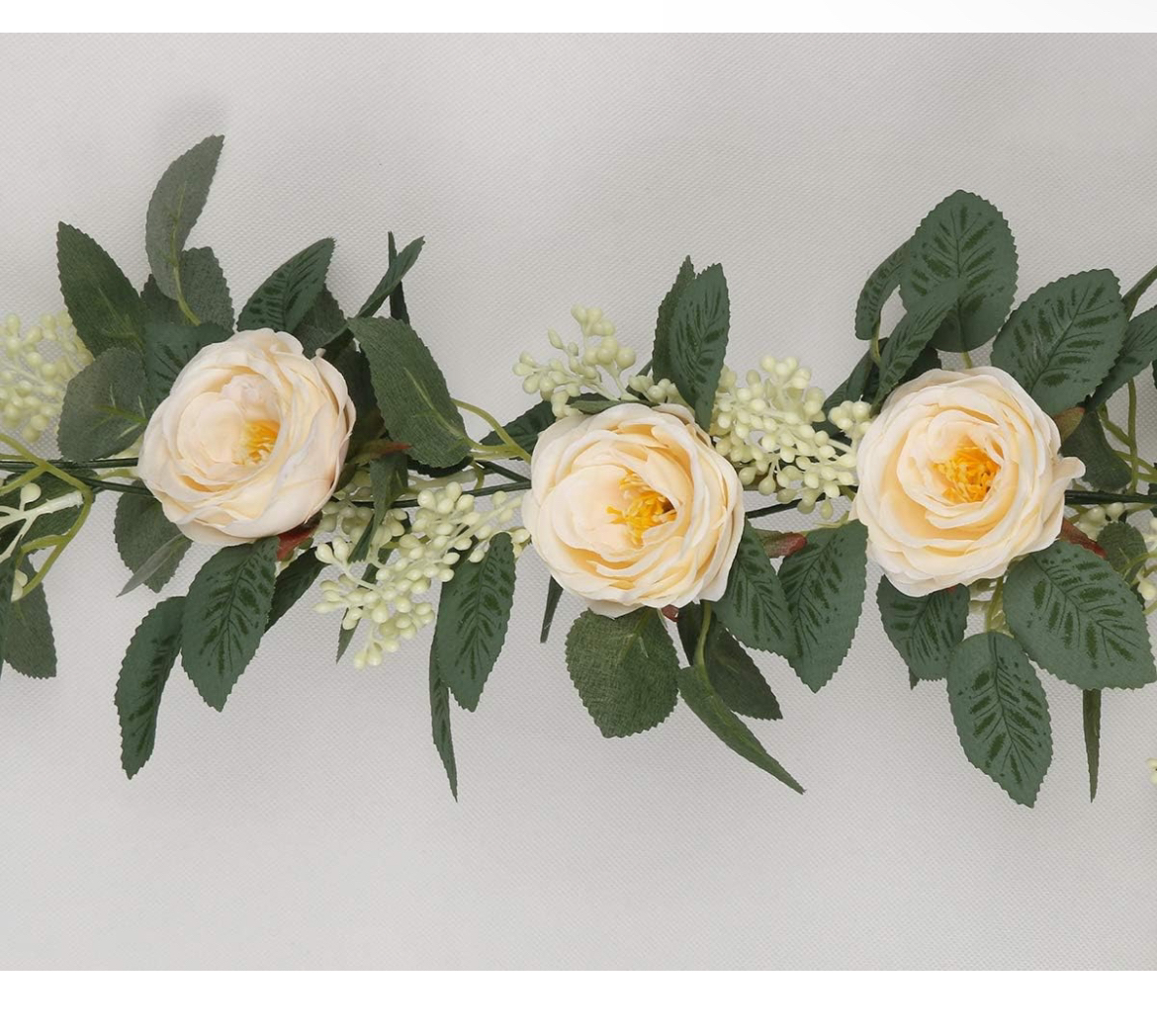 12PCS(each 6.5FT) Artificial Rose Vine Garland - photo 2