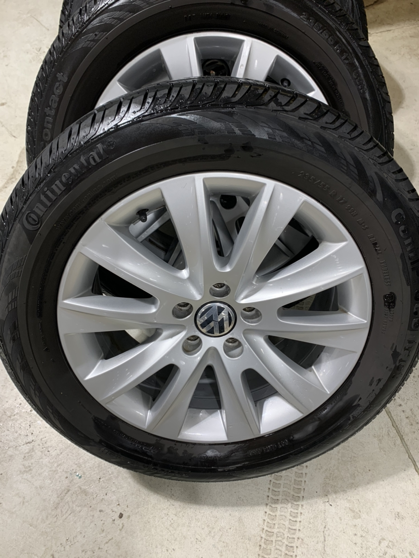 VW OEM Alloy Rims with Four Continental tires - photo 2