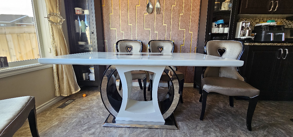 Marble top dinning table for sale with 6 chairs - photo 4