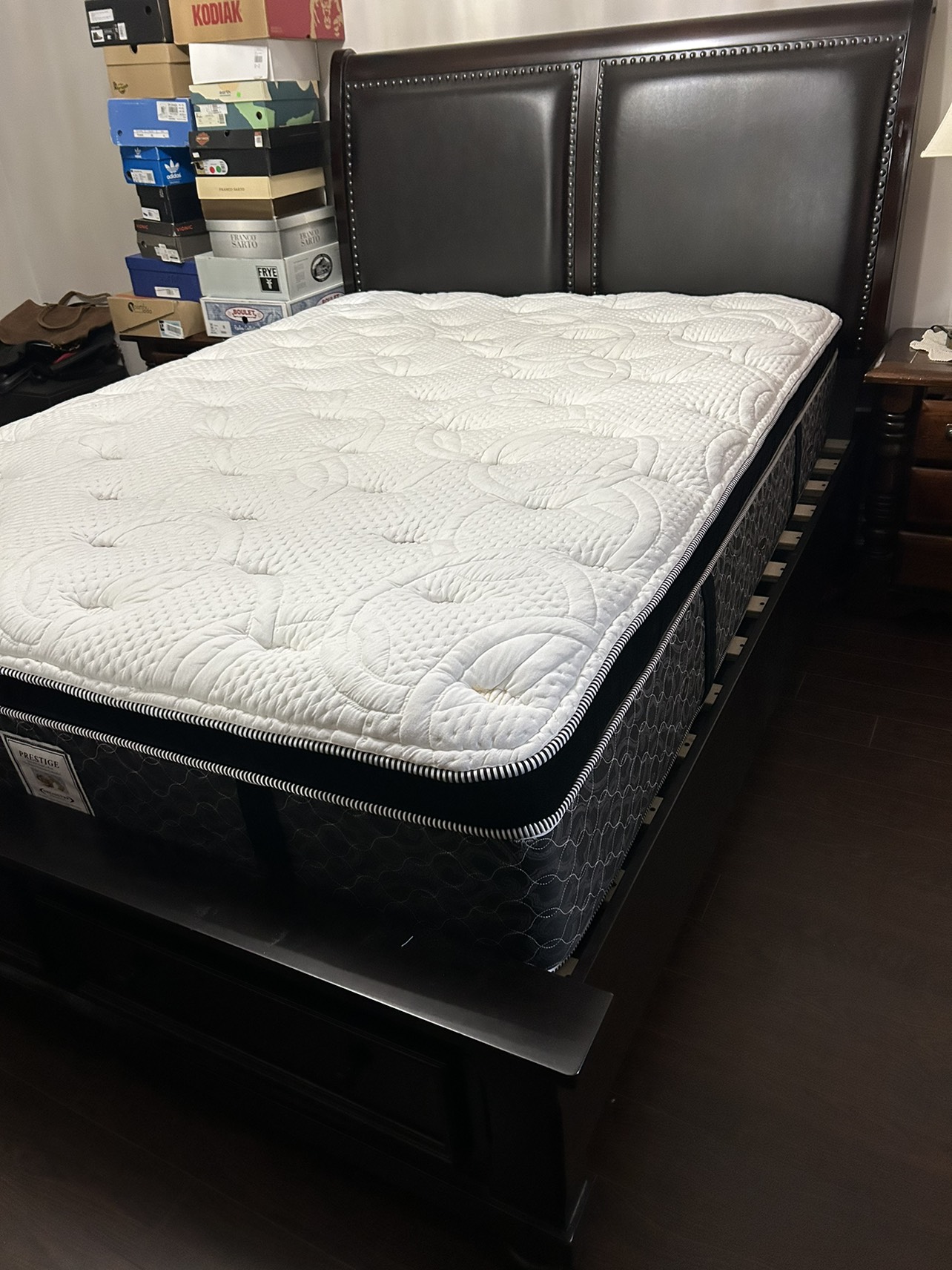 Queen bed frame with storage drawers image indicator(2)