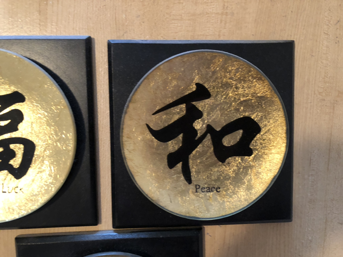 Set of 3 gold plate decor - photo 4